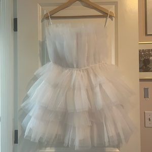 NWT Lulu’s Tulle Intentions Little White Dress S